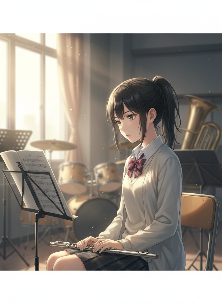音楽室、放課後の練習