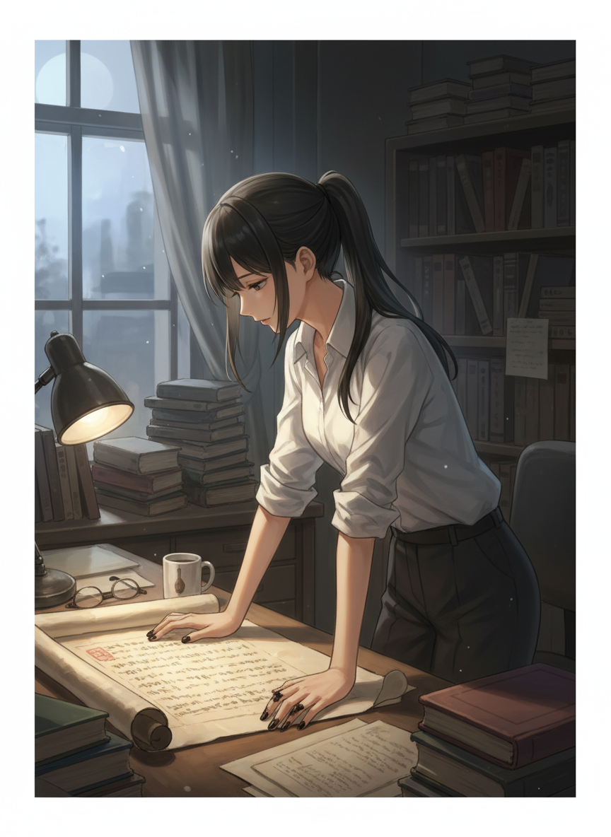 古文書整理の徹夜